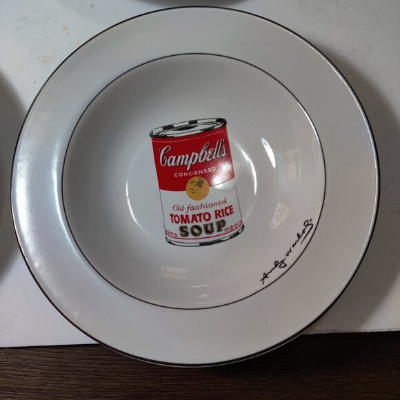 Tomato Soup Bowls Art Can Block Series of 4, signed by Pop Artist Andy Warhol. - Picture 5 of 9